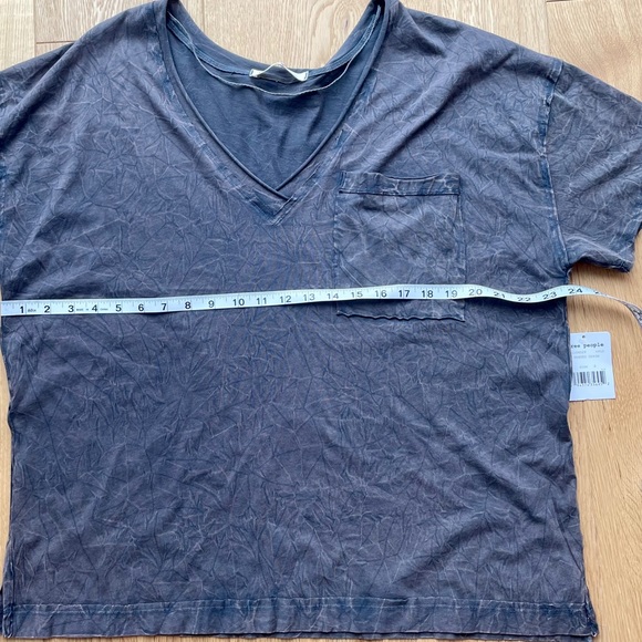 WANT YOU SIDE SLIT POCKET T-SHIRT IN DUSTED DENIM - Picture 9 of 12